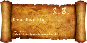 Kner Beatrix névjegykártya