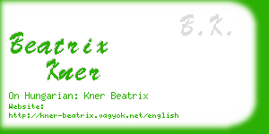 beatrix kner business card